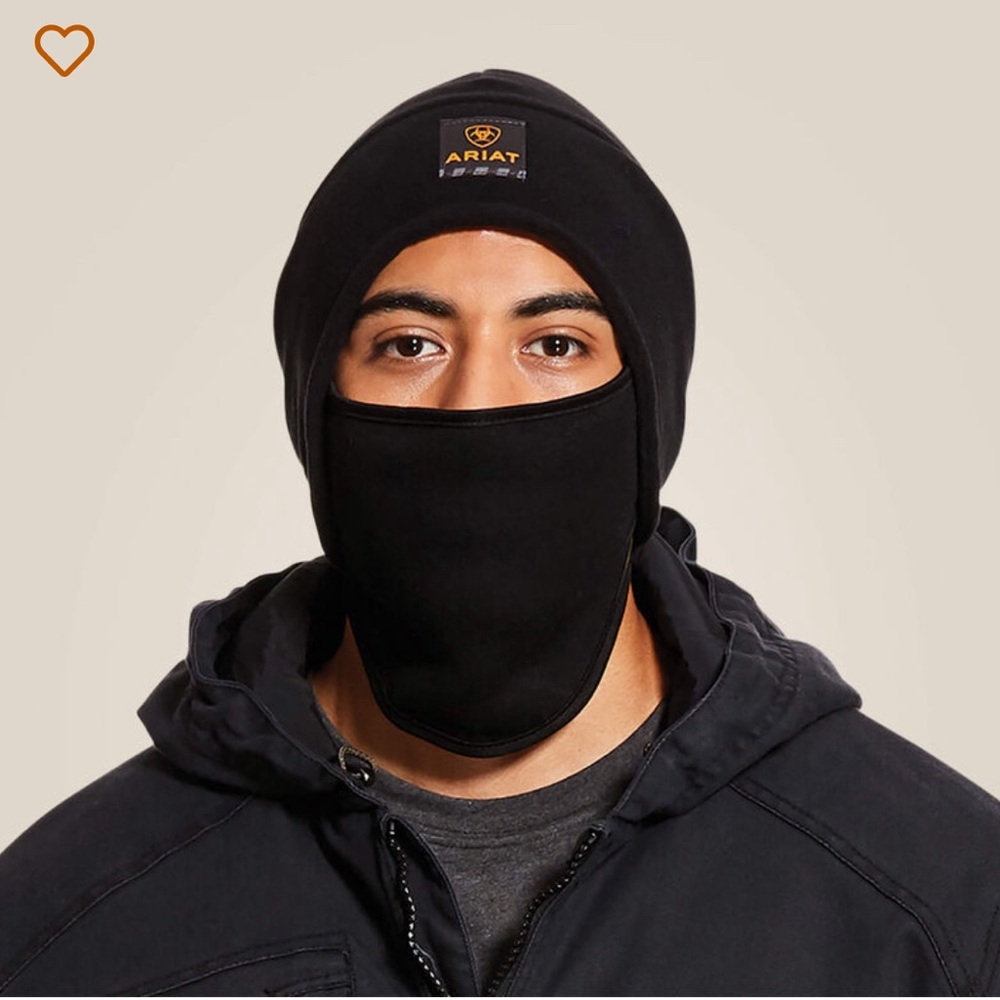 Ariat Black Winter Hat and Balaclava Set